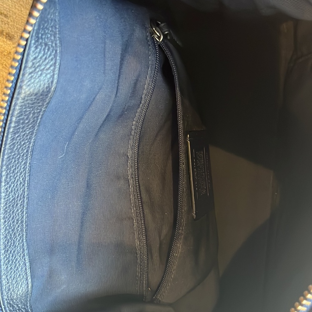 Like New navy blue Coach convertible purse. - Picture 5 of 7